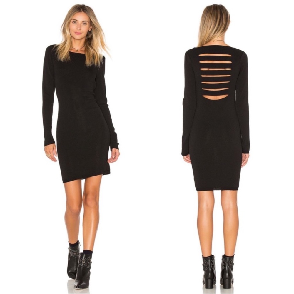 Skull Cashmere Black Knit Dress. Minimalist / Edgy / Bodycon / Statement Piece
